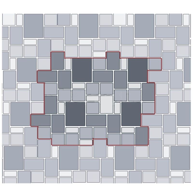 Тротуарная плитка STEINGOT Бавария Белый Верхний прокрас 60 мм