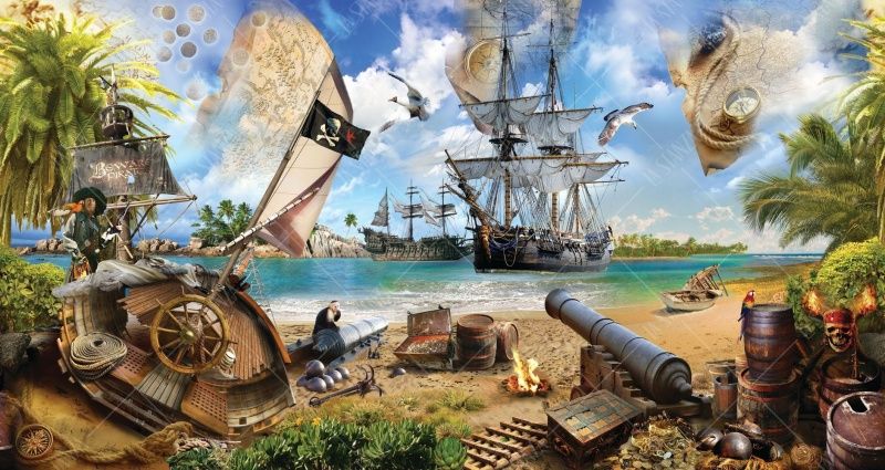 Фреска Панно пираты