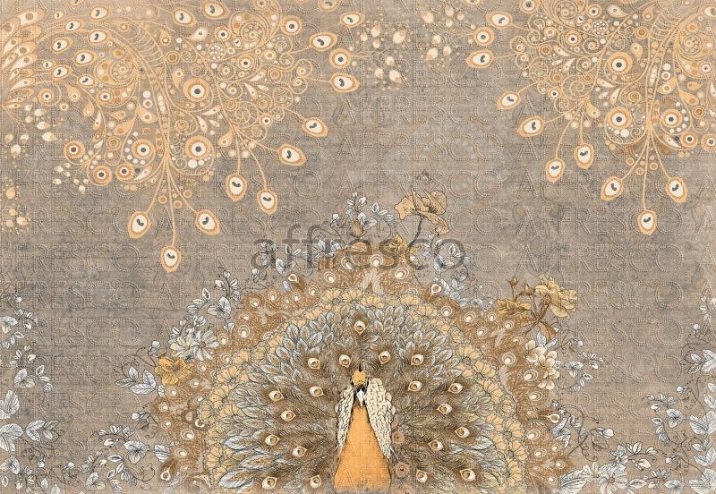 Фреска Стилизованный павлин, арт. ID136165