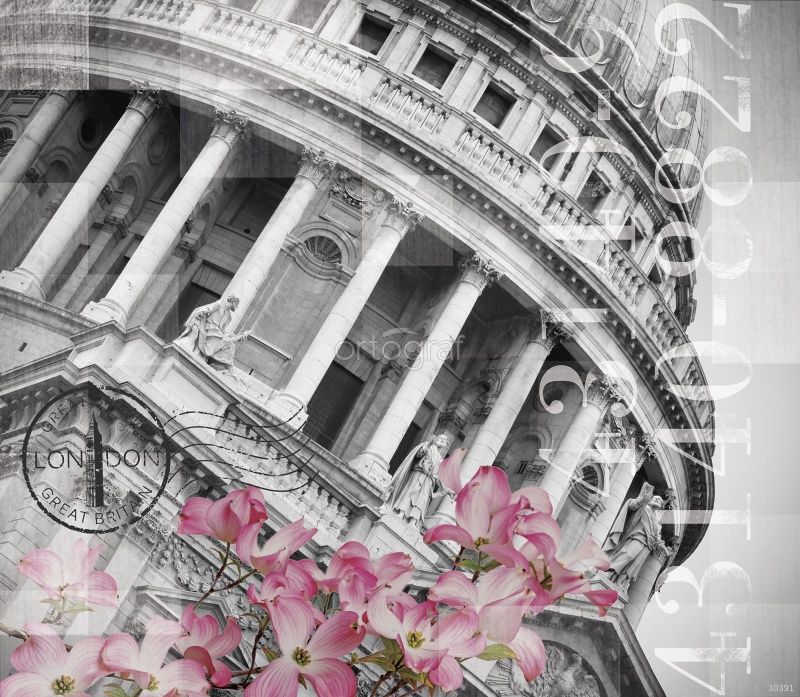 Фреска Коллаж с собором Art.30391