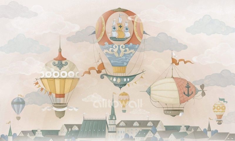 Фреска Полёт над городом