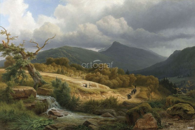 Фреска Пьера-Луи Дюбуа-Кладбище Баден-Баден Art.30482