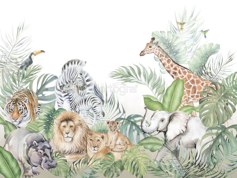 Фреска Жители джунглей Art.34358