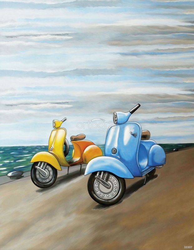 Фреска Мопеды на берегу Art.33307