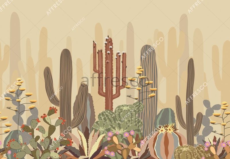 Фреска Заросли кактусов, арт. ID139432