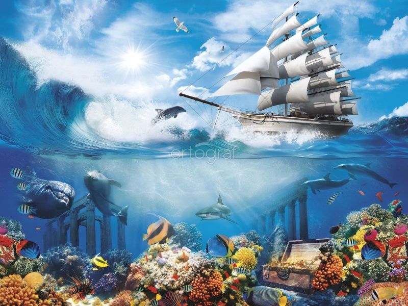 Фреска Тайны морских глубин Art.5171
