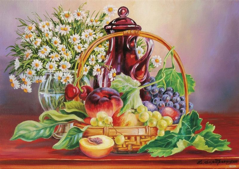 Фреска Про фрукты в корзинке Art.8229