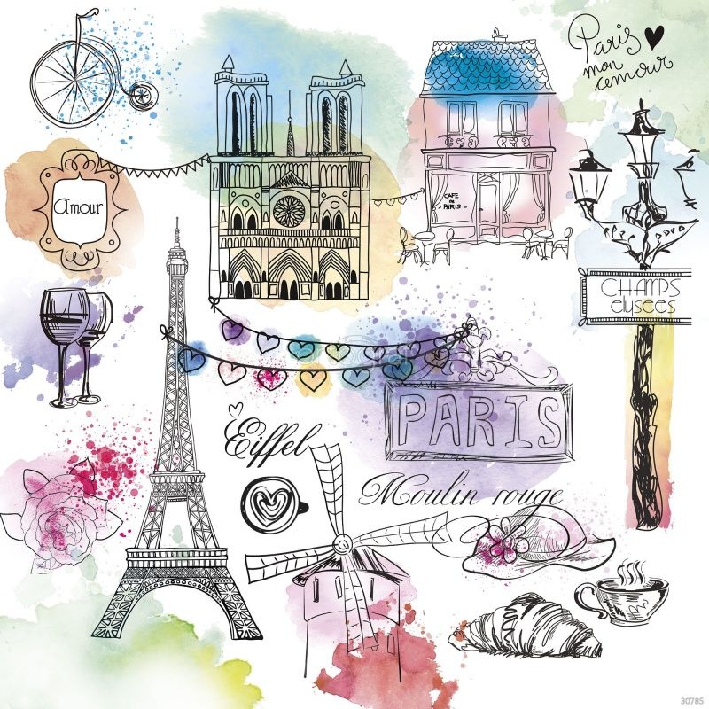 Фреска Французские мотивы Art.30785