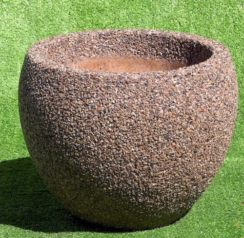 Вазон бетонный уличный Бэлли
 (фактурасеро-красный гранит)