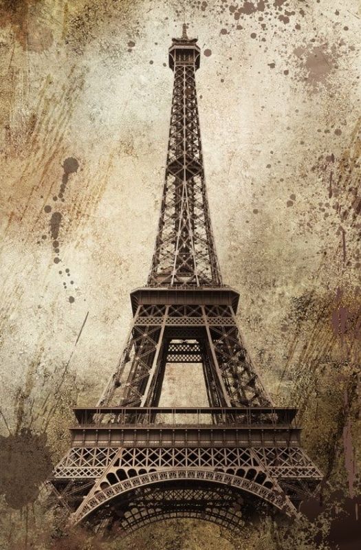 Фреска Графика Эйфелевая башня  F1157