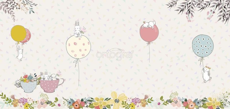 Фреска Зайчики Art.32934