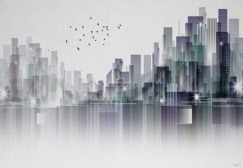 Фреска Текстурные небоскребы Art.33471