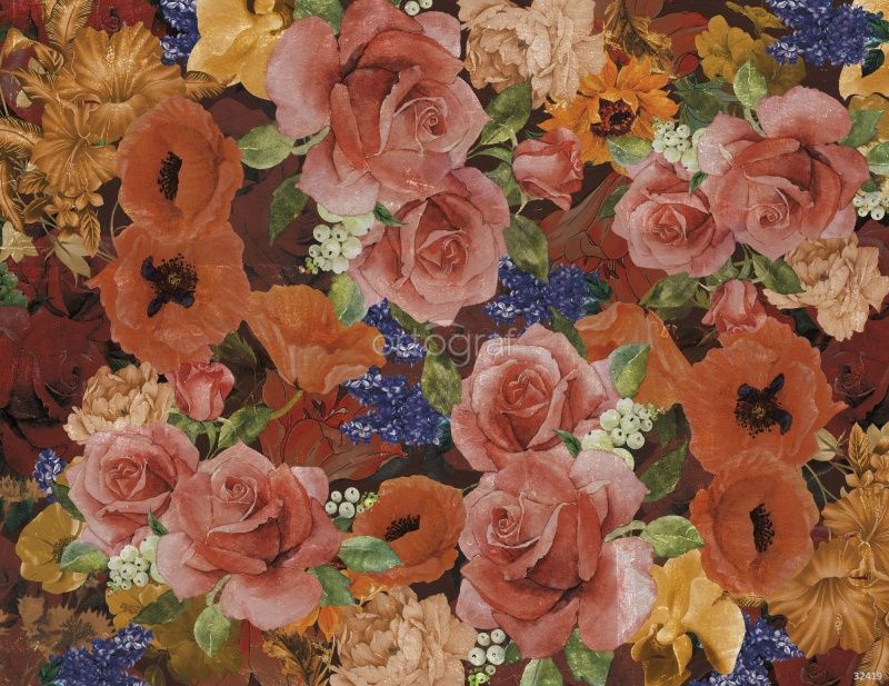 Фреска Цветочная фантазия  Art.32419