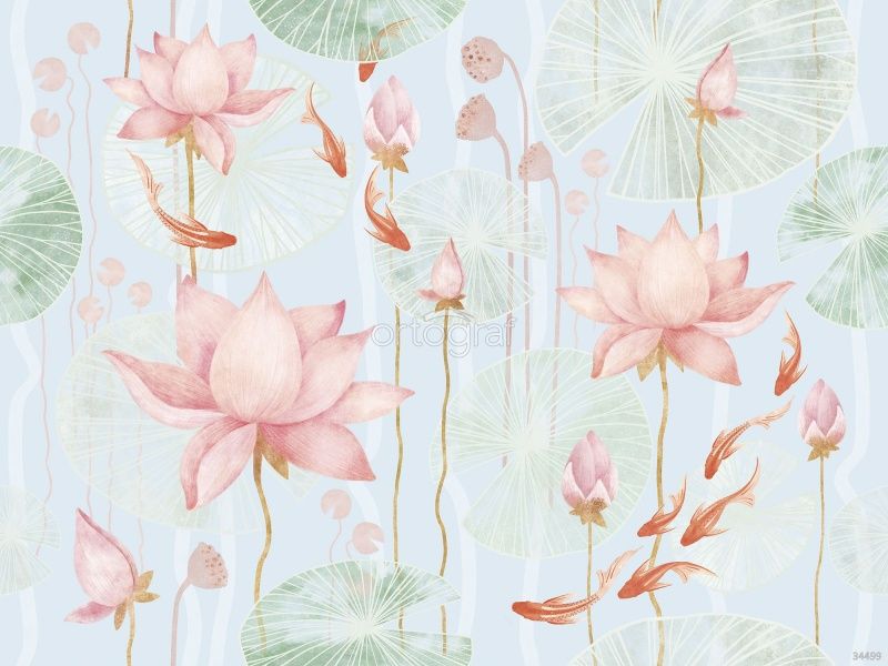 Фреска Цветущие лилии Art.34499