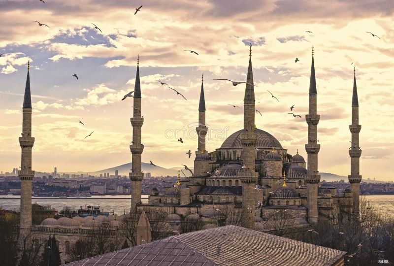 Фреска Закат над голубой мечечтью Art.3488