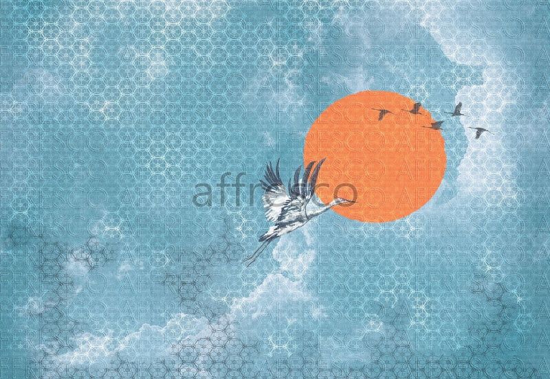 Фреска Оранжевое солнце, арт. ID136174