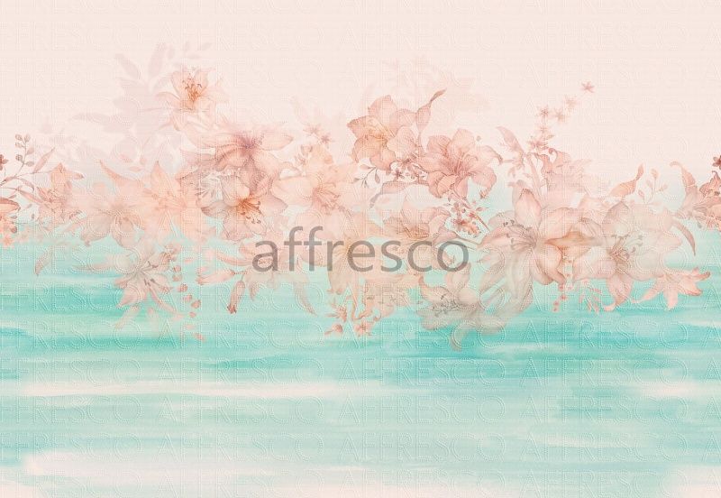 Фреска Лилии на голубом, арт. ID136628