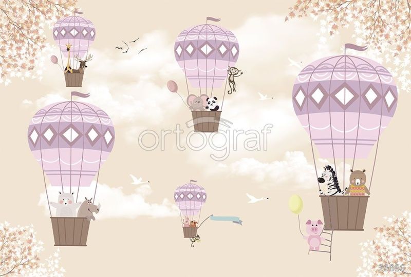 Фреска На воздушных шариках Art.33686