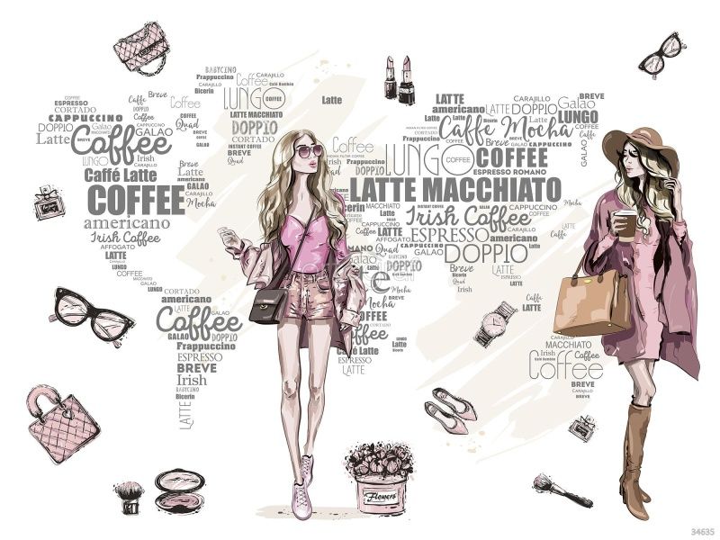 Фреска Стильные девушки Art.34635