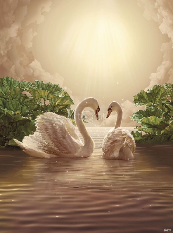 Фреска Лебеди  Art.30274