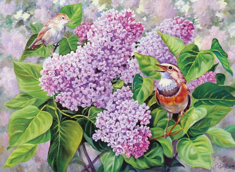 Фреска Сиреневые трели Art.8239
