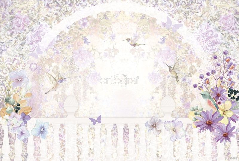 Фреска Утренняя цветочная арка Art.30388