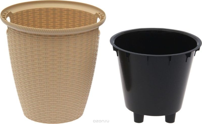Кашпо напольное Ротанг D328/20л Шоколадный