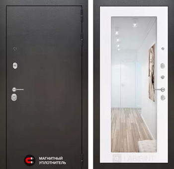 Входная дверь Сильвер с Зеркалом 18