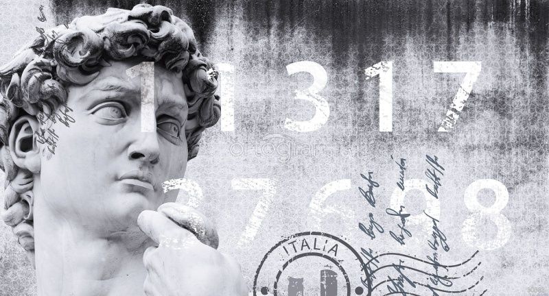 Фреска Коллаж с лицом Давида Art.30383