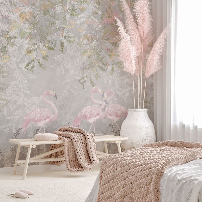 Фреска Графика Розовые фламинго  ag0403