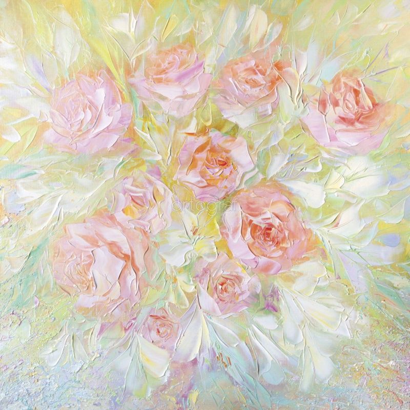 Фреска Розы и лилии Art.8077