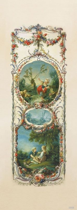 Фреска Франсуа Буше декоративное панно 4 Art.5668