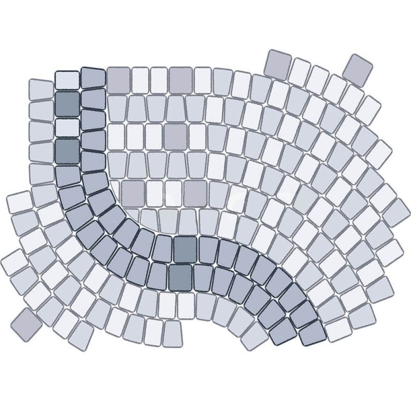 Тротуарная плитка STEINGOT Классика Арко Fumo Bello Верхний прокрас 60 мм