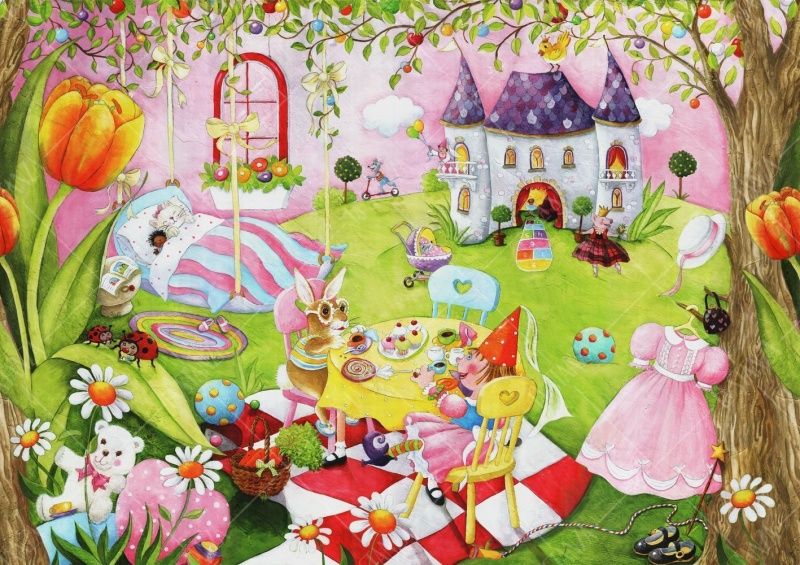 Фреска Панно Алиса в стране чудес