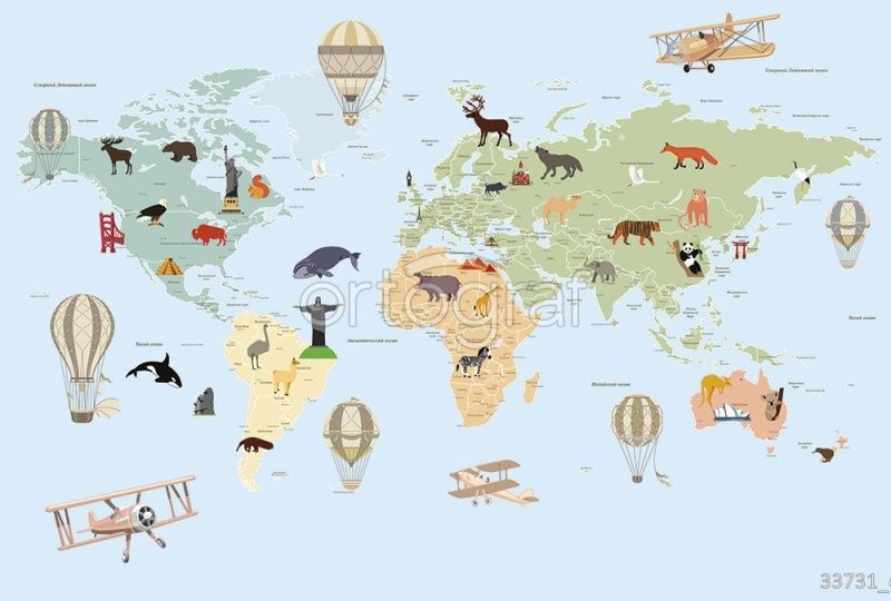 Фреска Карта с достопримечательностями  Art.33731