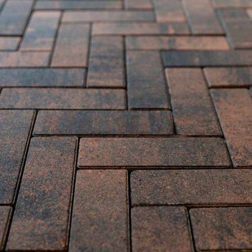 Тротуарная плитка STEINGOT Паркет Тигр Верхний прокрас 60 мм