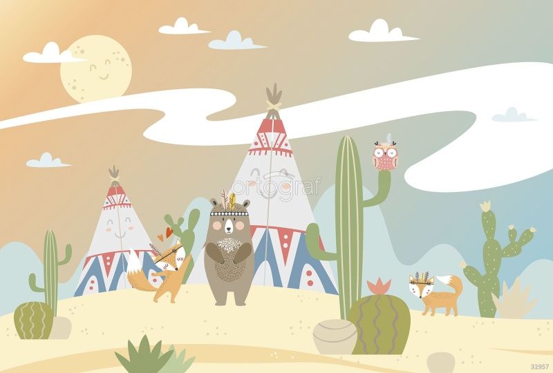 Фреска Звериное племя Art.32957