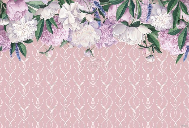 Фреска Розовые пионы Art.33600