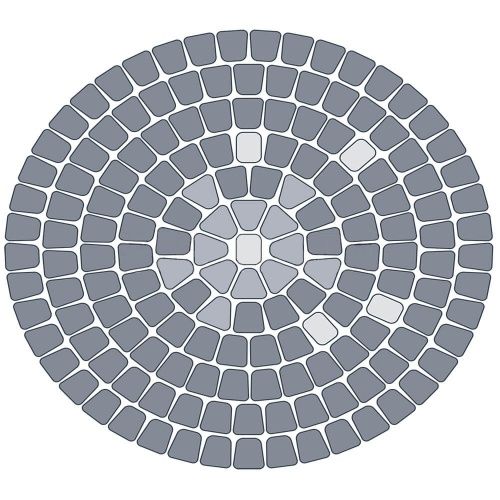 Тротуарная плитка STEINGOT Классика круговая Желтая Верхний прокрас 60 мм
