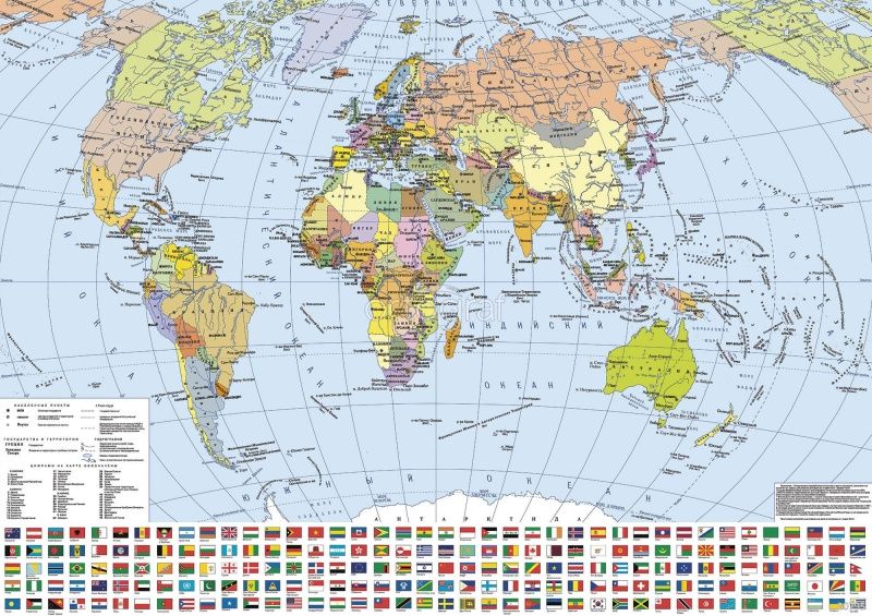 Фреска Современная политическая карта Art.30795