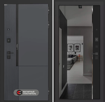 Входная дверь Лаб 2 Про с зеркалом (тонированное) Панорама