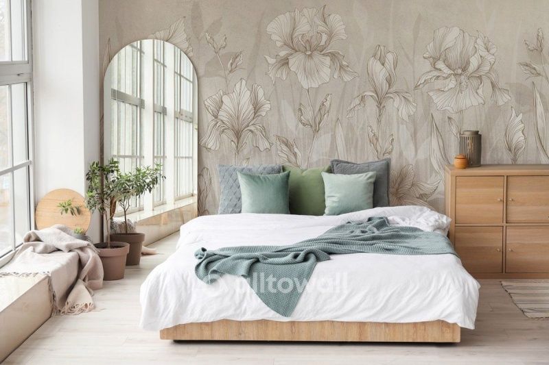 Фреска Изящные ирисы-1