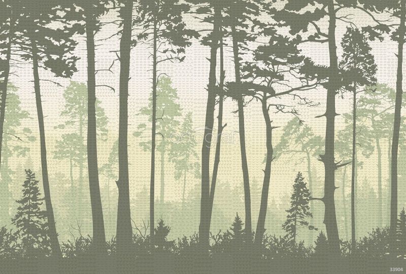 Фреска Туманный лес Art.33904