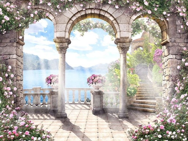 Фреска Три арки в лучах солнца