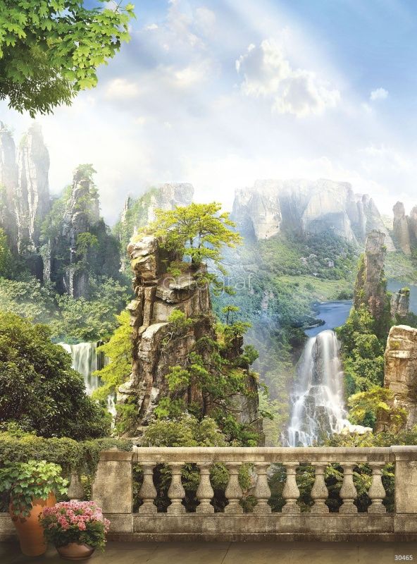 Фреска Скалы и вдопады Art.30465