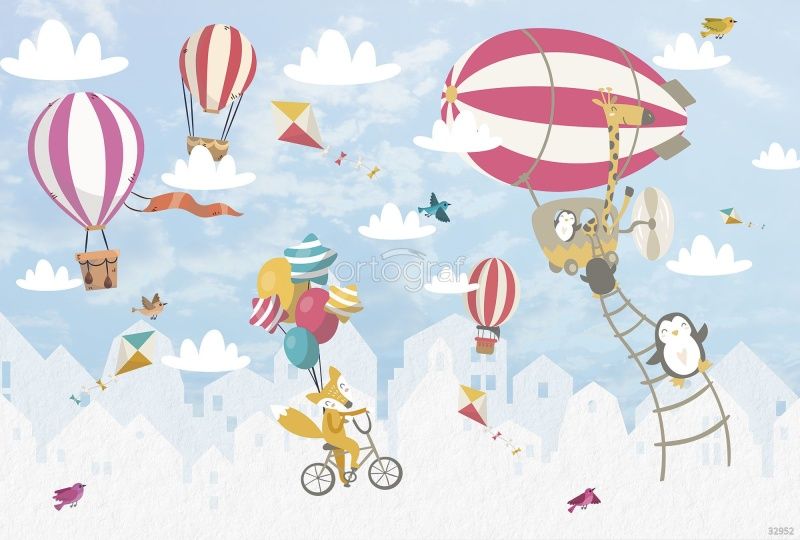 Фреска Летающие звери Art.32952