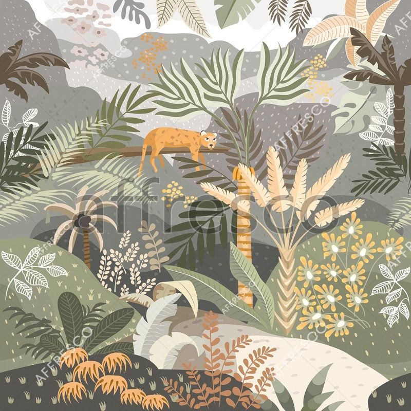 Фреска Леопард в джунглях, арт. ID139488