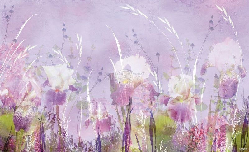 Фреска Ирисы и узоры Art.30574