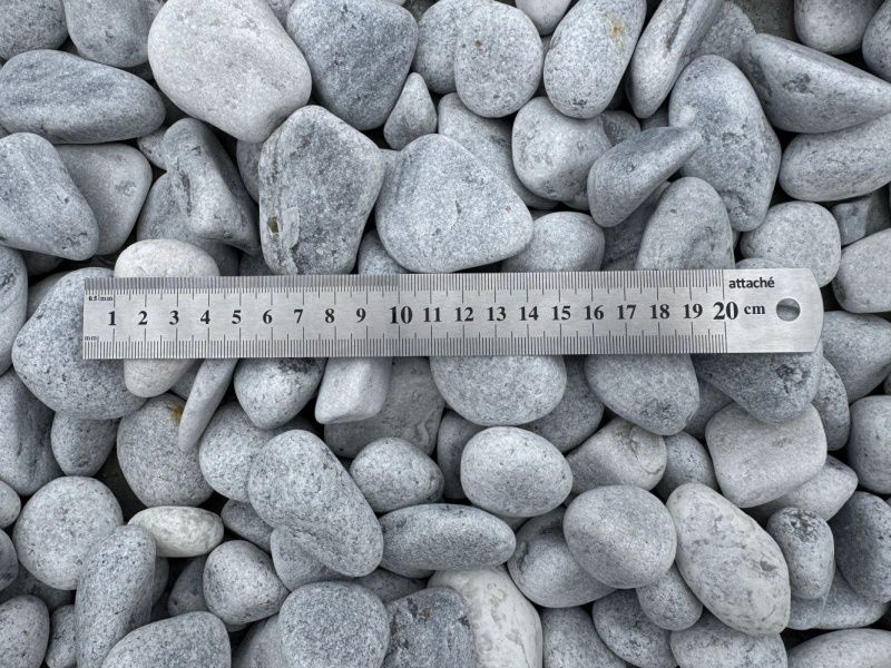 Серо-голубой мрамор галтованный 20-40 мм