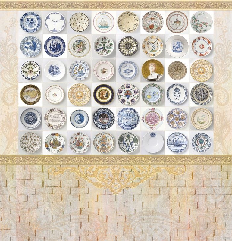 Фреска Тарелки на стене Art.30058